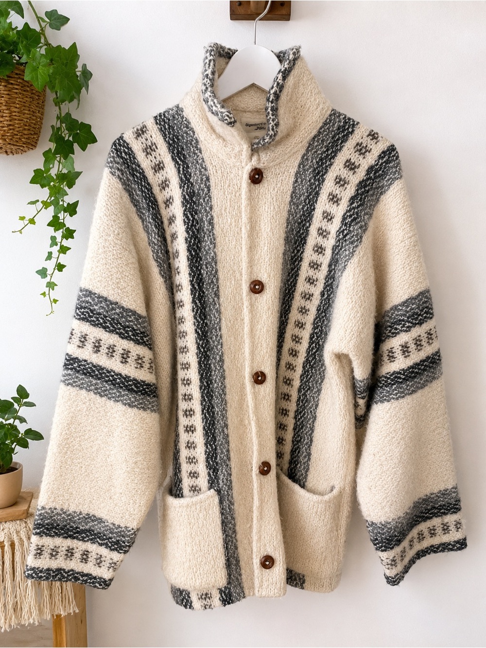 Vintage Sunice Wool Blend Nordic Cardigan Sweater – Made in Canada